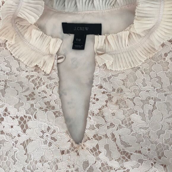 J.crew cream colored lace top sz tall XS - Picture 2 of 2